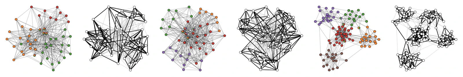 Highway across several networks: full graph, sparse backbone, and recovered overlapping communities